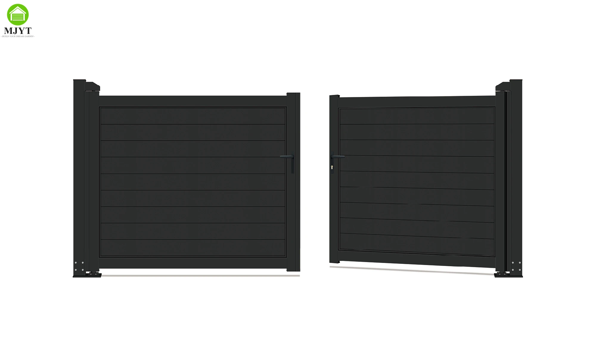 Driveway Swing Gates Factory Main Gate Design Powder Coated Double