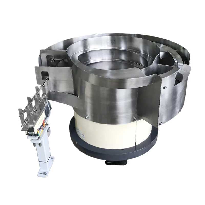 Custom Vibration Bowl Feeder with a Bulk Conveyor Hopper for Caps