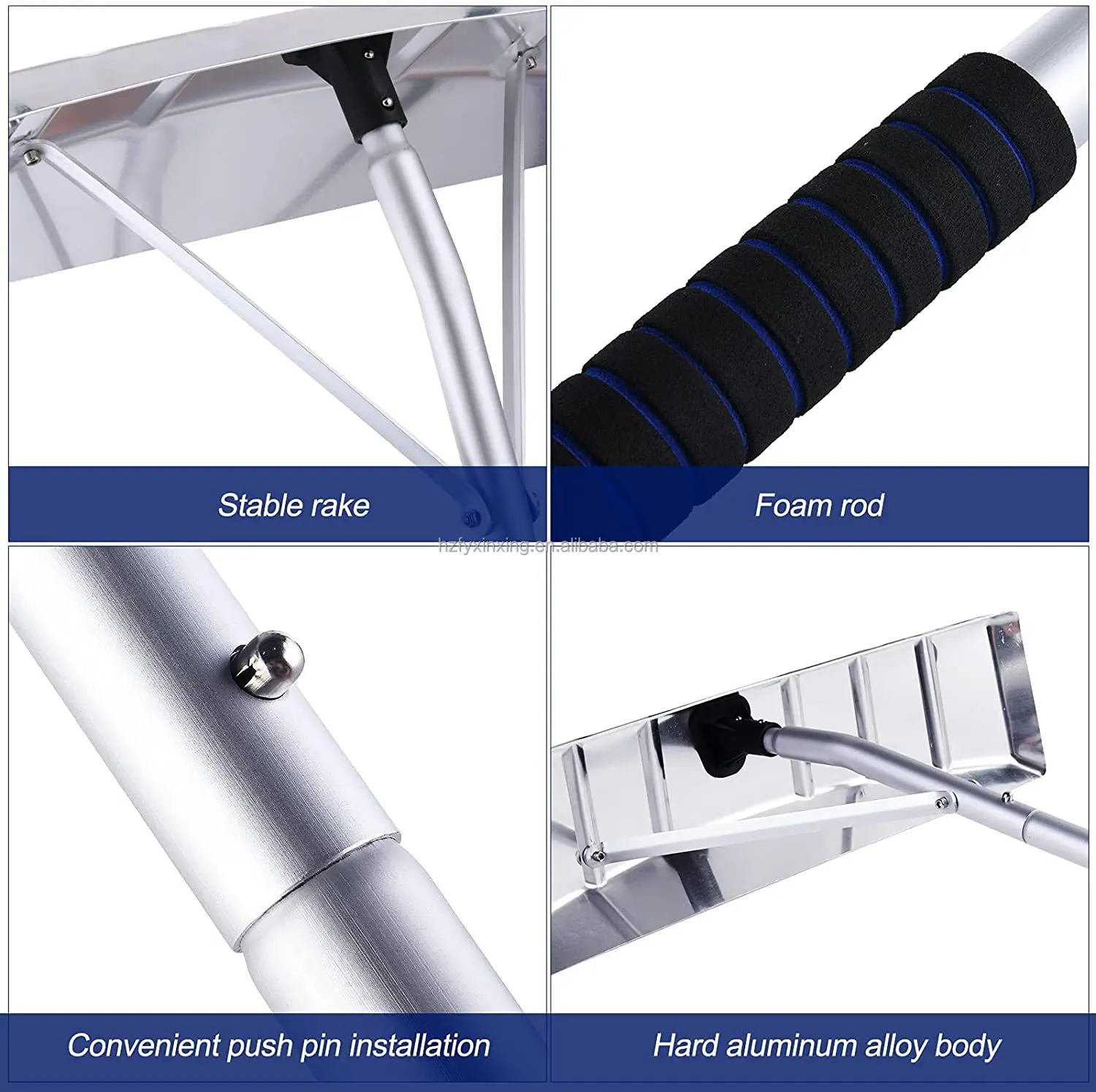 Xinxing 20 ft High Reach Aluminum Extension Pole with Roof Snow Shovel Customized OEM Support Tool