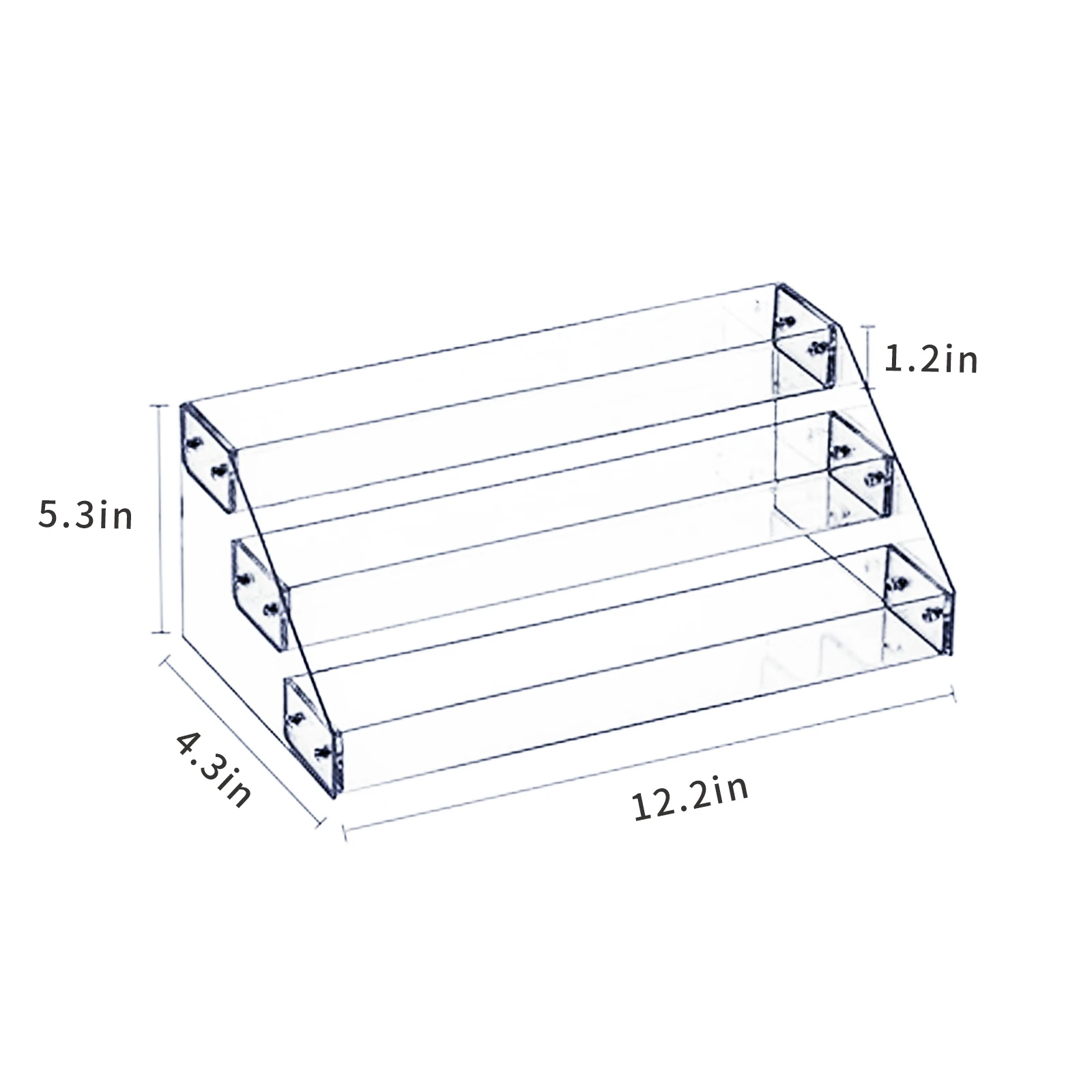 Desktop Transparent Acrylic Skincare Organizers Cosmetics Nail Polish Display Rack Makeup Clear Acrylic Display Stand supplier