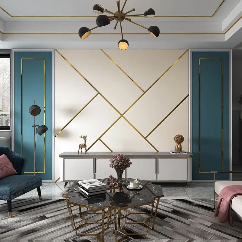 High-end Custom Home Deco Interior Finish PU Leather Living Room Background Bedroom Art Wall Panels for Hotel