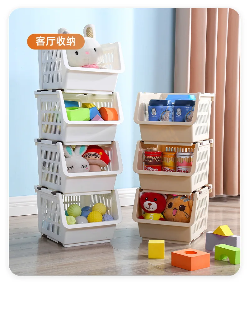 Plastic Floor Type Kitchen Storage Drawer Vegetable And Fruit Storage Rack Multi-functional Toy Shelf