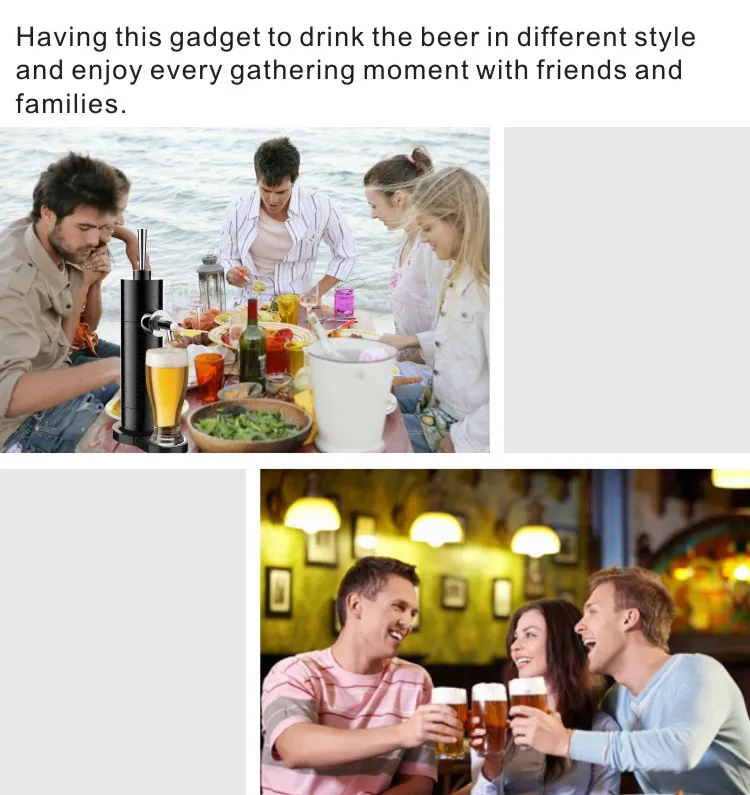 Home Bar Accessories Beer Dispenser Automatic Handheld Electric Portable Foam Maker manufacture