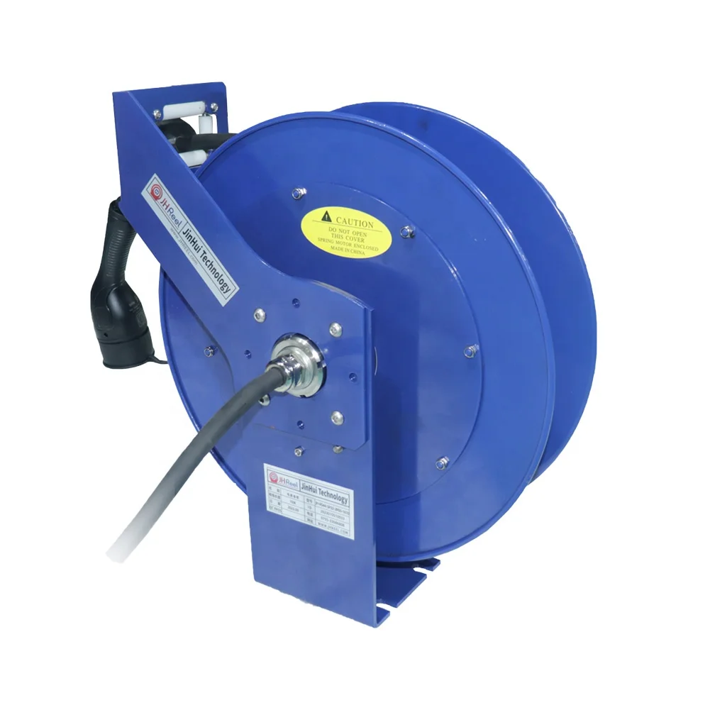 Spring Loaded Cable Reel - 3x32a Auto Retractable Metal Reel
