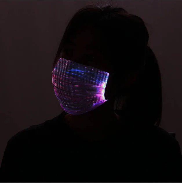 
 Светящаяся светодиодная маска для вечеринки на Хэллоуин Amazon цветная светящаяся маска PM2.5 с фильтром из активированного угля защитная маска для дискотеки  