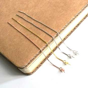Wholesale 925 Sterling Silver Accessory Box Line Chain Earring Threader Pearl Holder for Jewelry Jewelry Findings Components