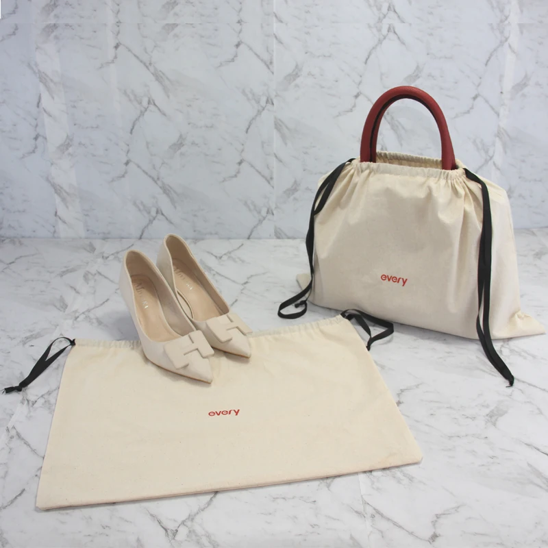 Large Linen Envelope Drawstring Purse Dust Bag For Handbags Luxury