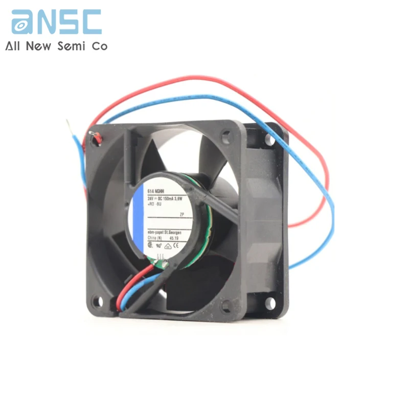 Original Axial fan 614NGHH 60x60x25mm 56m3/h 24V 3.6W