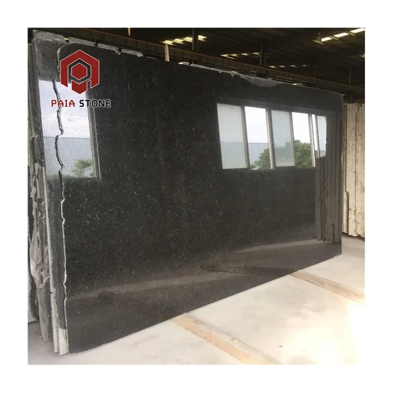 product high polished absolute black pearl slabs wall floor design granite for kitchen countertop-0