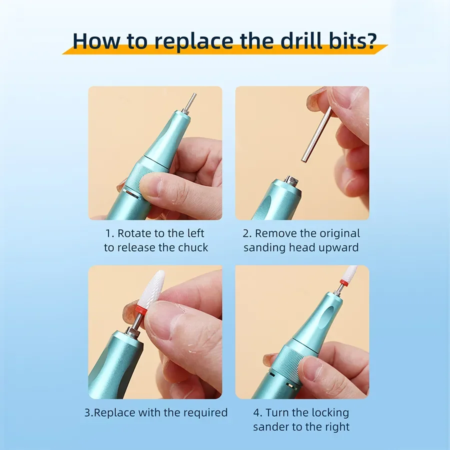 Duofu Professional High Power Gel Remover Pen Electric Nail Drill for Salon-Grade