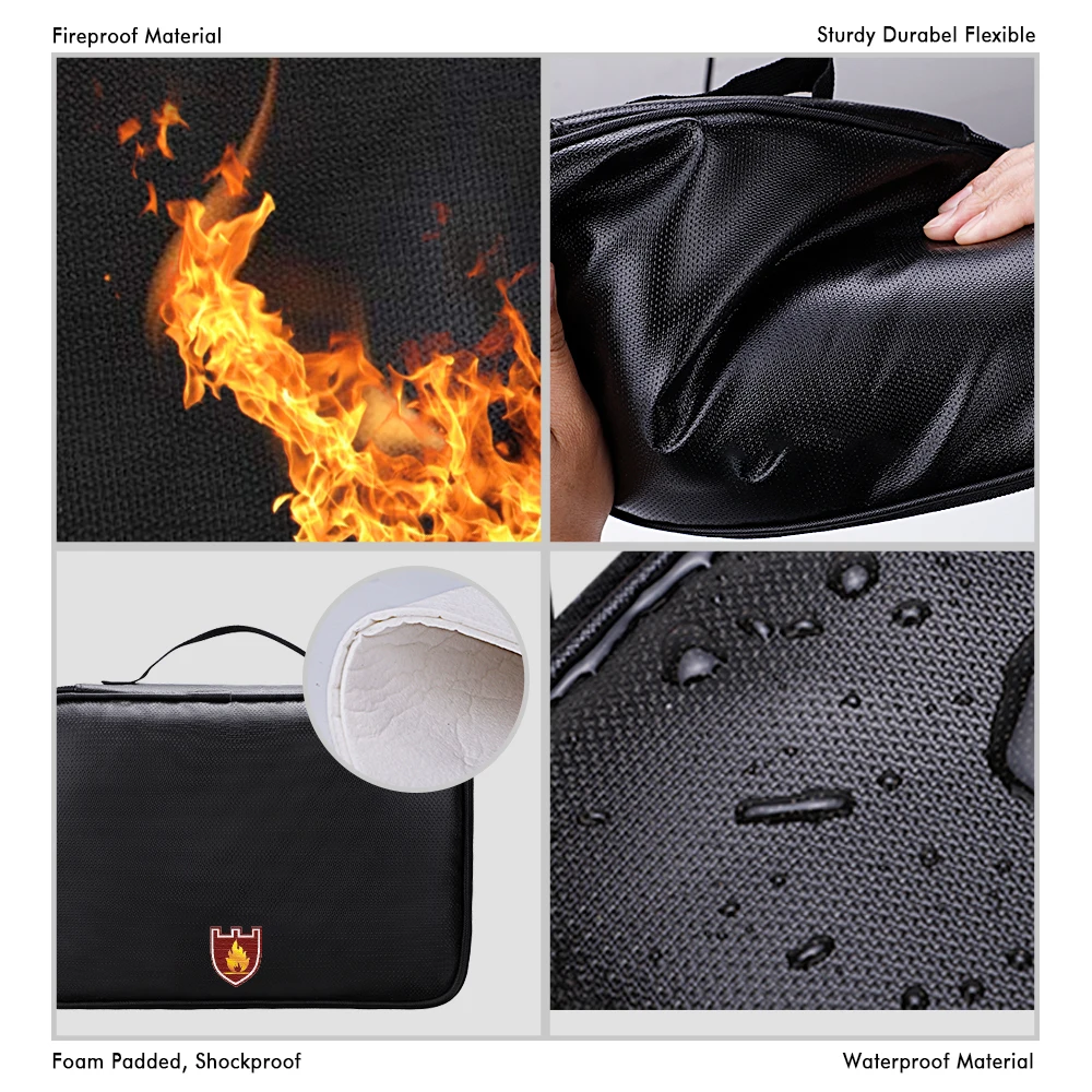 Двухслойная портативная огнеупорная и водонепроницаемая сумка для цифрового зарядного Usb-кабеля дорожный органайзер хранения электронных гаджетов