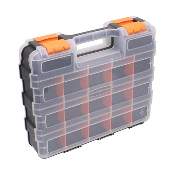 Double Sided Tool Organizer Small Parts Storage Tool Box With 34 ...