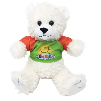 F462 Best Patient Gifts Get Well Soon Teddy Bear White Hospital Stuffed Toy T Shirt Bear Plush Girl Animal