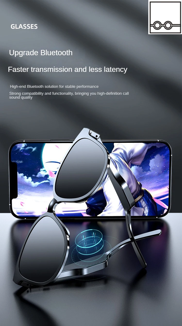 Wireless Speaker Headset Gafas Tws Headphone Music 5.0 Smart Glasses ...
