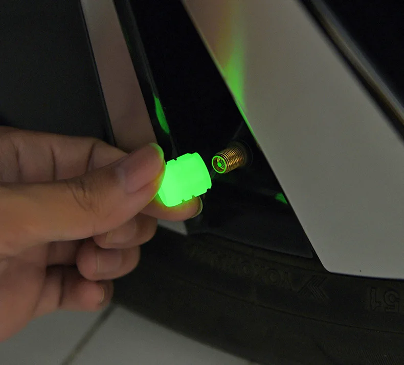 Универсальный колпачок для ступицы автомобильного колеса, светящийся пыленепроницаемый декоративный светящийся колпачок для клапана шины, колпачки для стержней обода колеса