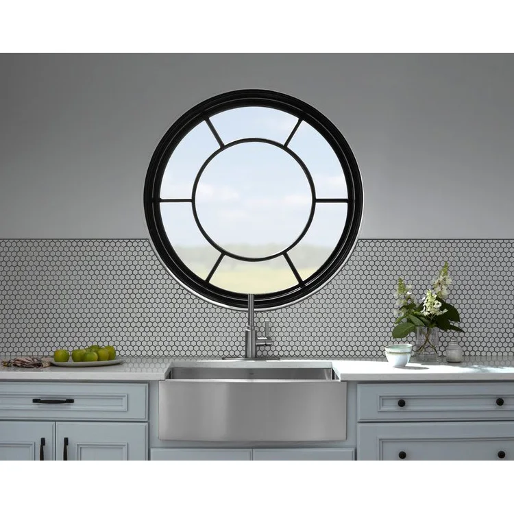 NUOXIN Round windows That Open Impact Resistance Hurricane Proof Arch Fixed Round Window