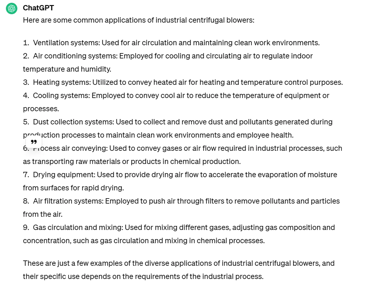 Industrial Centrifugal Blower Fan 110v 220v 380v 370w 1400rpm Chinese