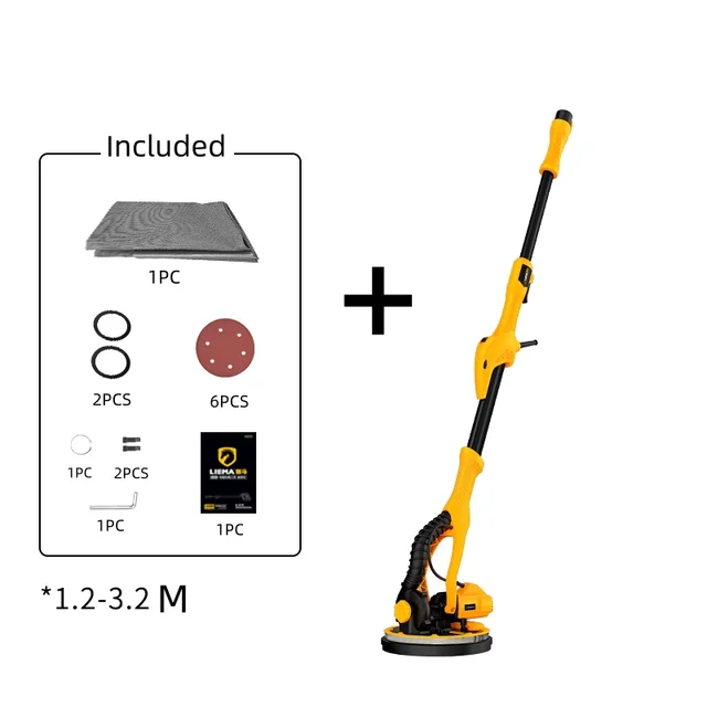 LIEMA LM-225L Putty  Wall Drywall Electric Sanding Machine Folding Design LED Light Drywall Sand Wall Sander with Vacuum Clean