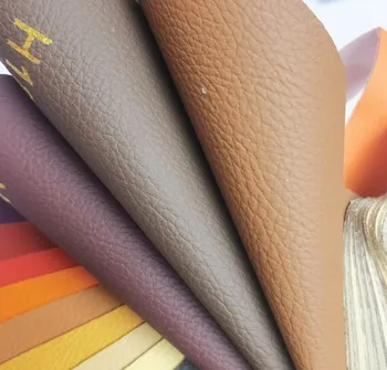 Wholesale PVC Litchi Leather Fabric for Car Upholstery Seats and Sofa Cover Furniture and Chair Use