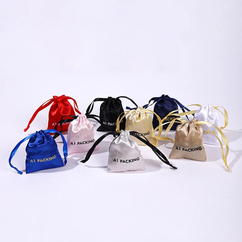 product a1 jewelry bundle pocket cosmetics wig bag ring packaging drawstring paper bag jewelry pouch custom logo custom size  shape-1