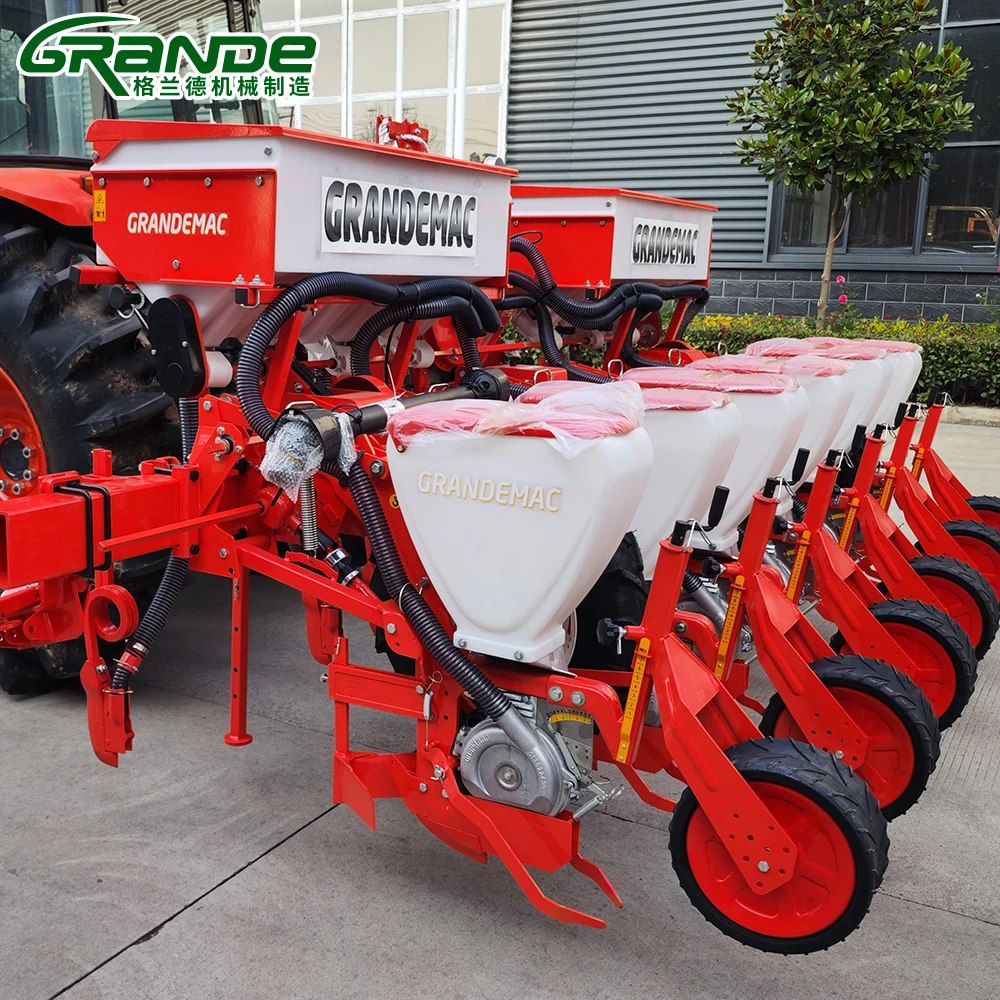 High Quality Suction Type Mini Hand Corn Seeder with Fertilizer Manual Corn Planter for Sale Hanging 4 Rows Rice Planter Machine
