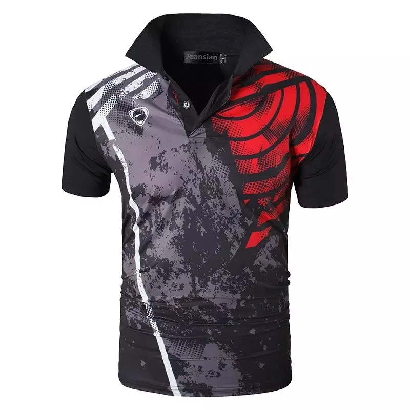 High Quality Custom Sublimation Printing Polyester Men Short Sleeve Quick Dry Sports Golf Polo T Shirt