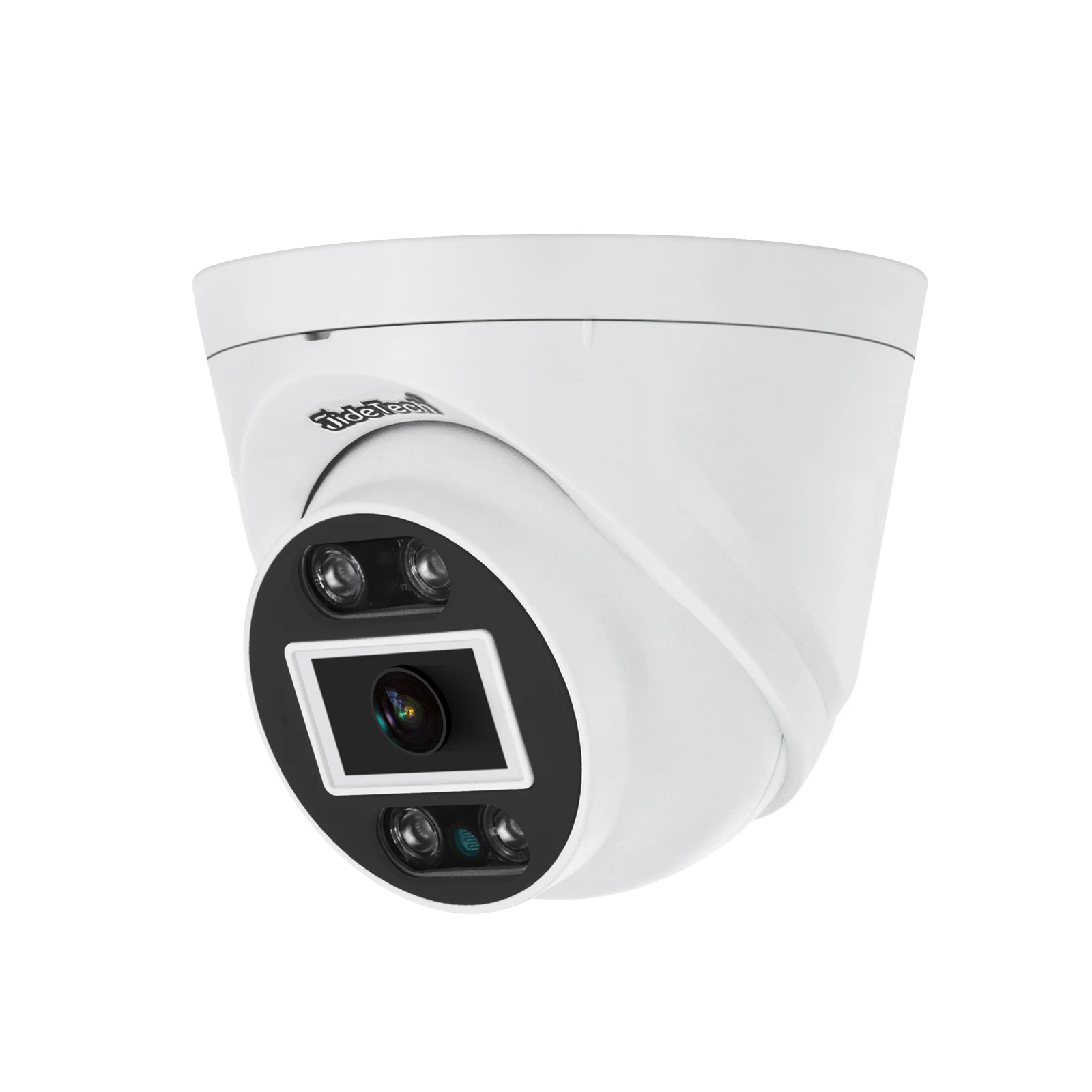 JideTech 4K 8MP 20fps ColorVu Night Vision CCTV IP Humanoid Detection Dome Security Camera 3 Stream RTMP Camera Work with Yotube