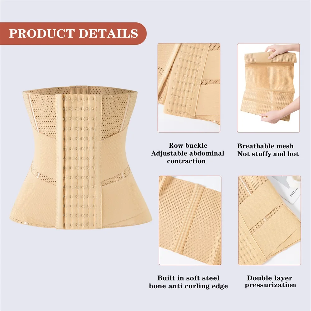 Waist Trainer Shaperwear Belt Double Trimmer Shaping Tummy Control Shaper Waist Cincher Trimmer Wrap Girdle Corset for Woman
