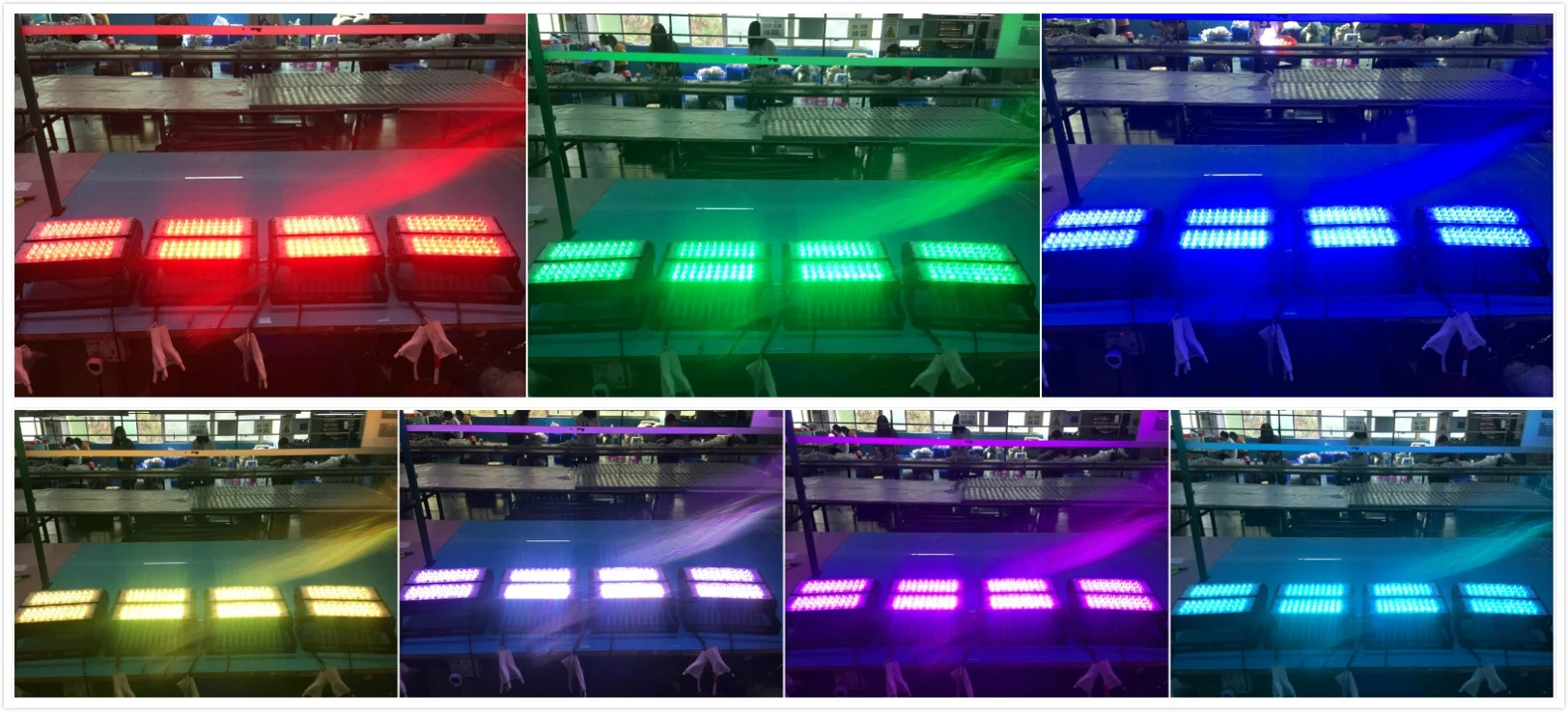 Shenzhen Factory's DMX512 LED Floodlight Mobile Controlled with 144W Power for Stadiums Aluminum Body IP66 & IP65 Rated