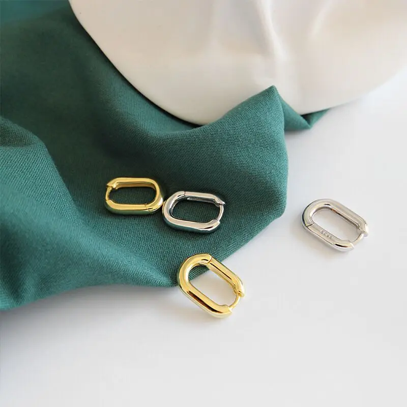 Minimalism Jewellery S925 Sterling Silver Small Tiny Hoops Huggies Earrings Women