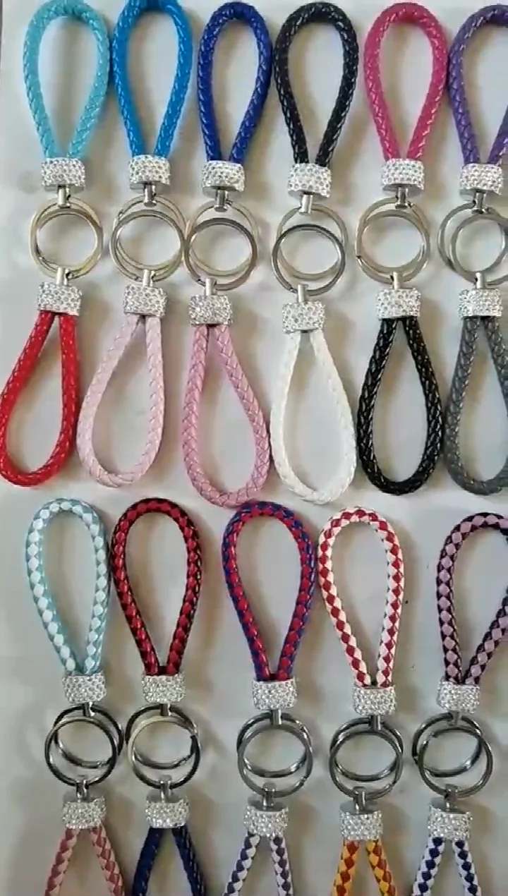 Party Gift Small Jewelry Couple Wrist Rope Key Ring Multicolor Handmade ...