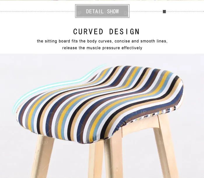 Wholesale High Bar Stool Nordic Wooden Chair With Footrest PU Leather And Fabric Square Stool For Kitchen Dining And Counter