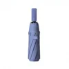 Paraguas automático azul bruma de 16 varillas con doble nervadura 8x2k.