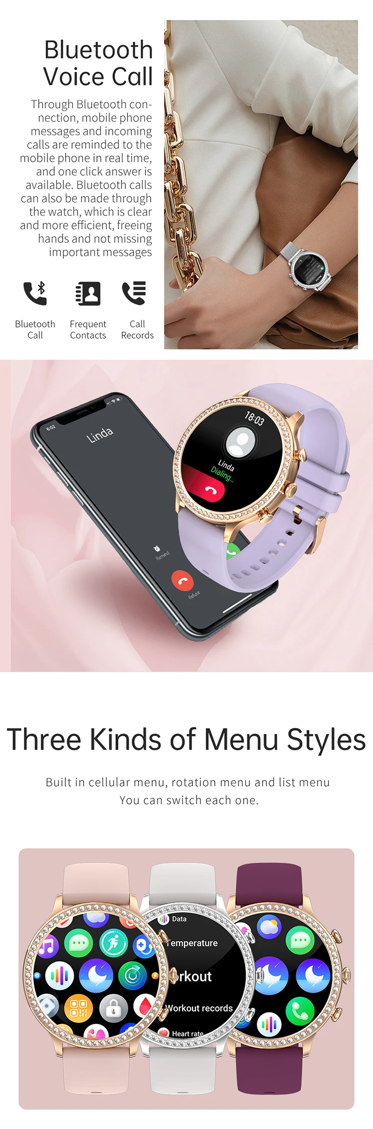 2026 I70 Relojes Smartwatch 1.32Inch Heart Rate Blood Oxygen Detection BT Talk Multiple Sports Modes Smart Watch for Women