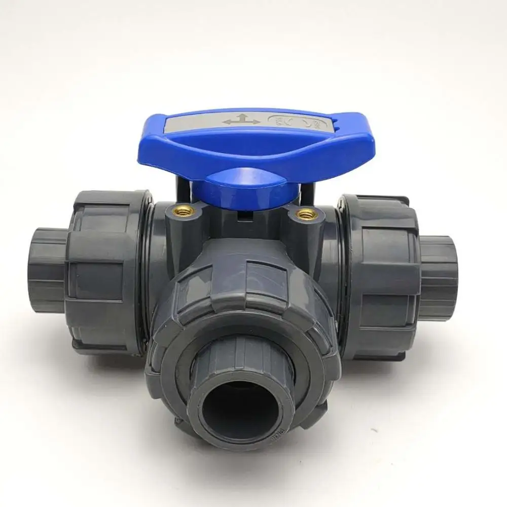 High Quality Manual Plastic PVC UPVC Three Way Ball Valve