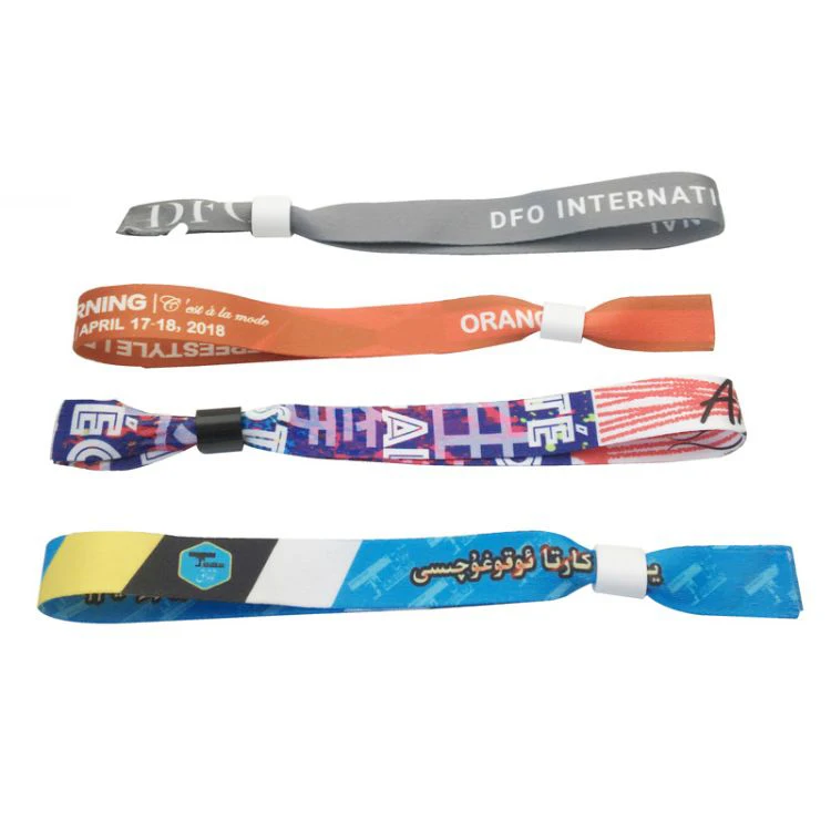 Wholesale Event Fabric Wristbands Promotion Wristbands Custom Logo ...