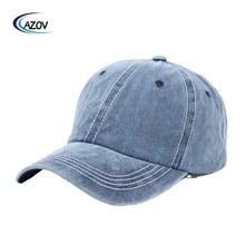 Spring and Summer Retro Eashed Denim Golf Dad Hat Men and Women Line Stitching Baseball Cap