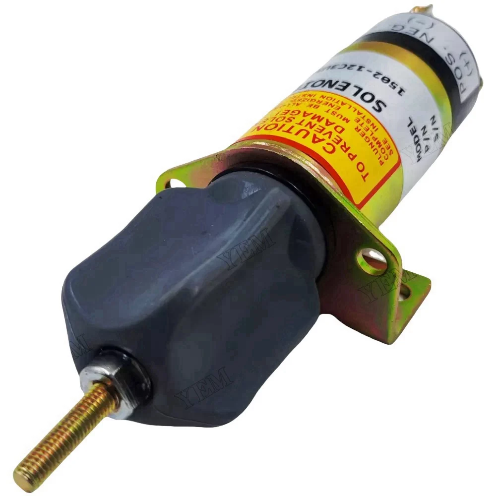 3 Terminals 12V Fuel Shutoff Solenoid 1504-12C2U1B1S1A replace Woodward 4