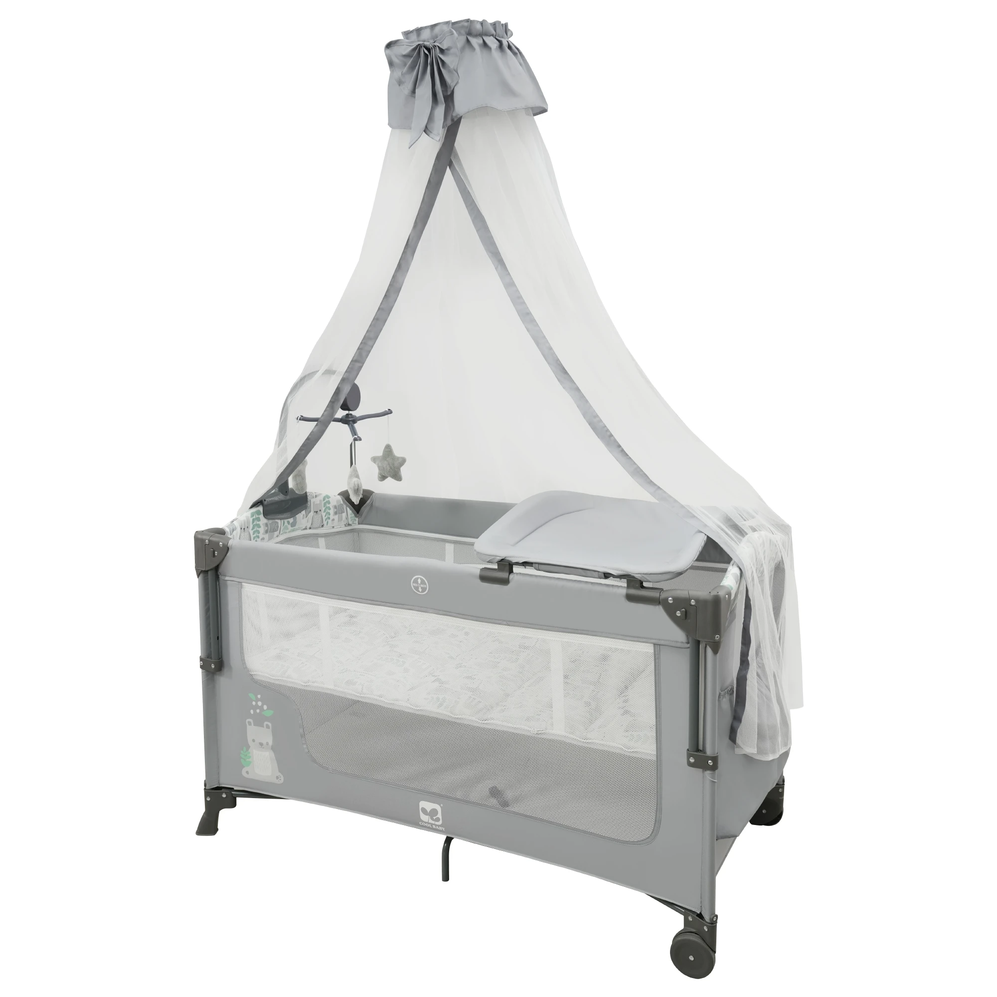 P9062G01 Cool Baby Multifunctional Cute Baby Playpen Portable Baby Playard With Large Entrance Door