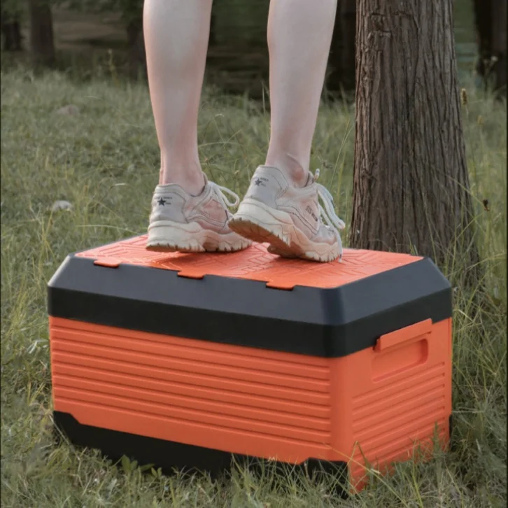 New Outdoor Storage Box Multifunctional Chair Box Durable Camping Storage Box Easy Carry Foldable Plastic Containers with Lids