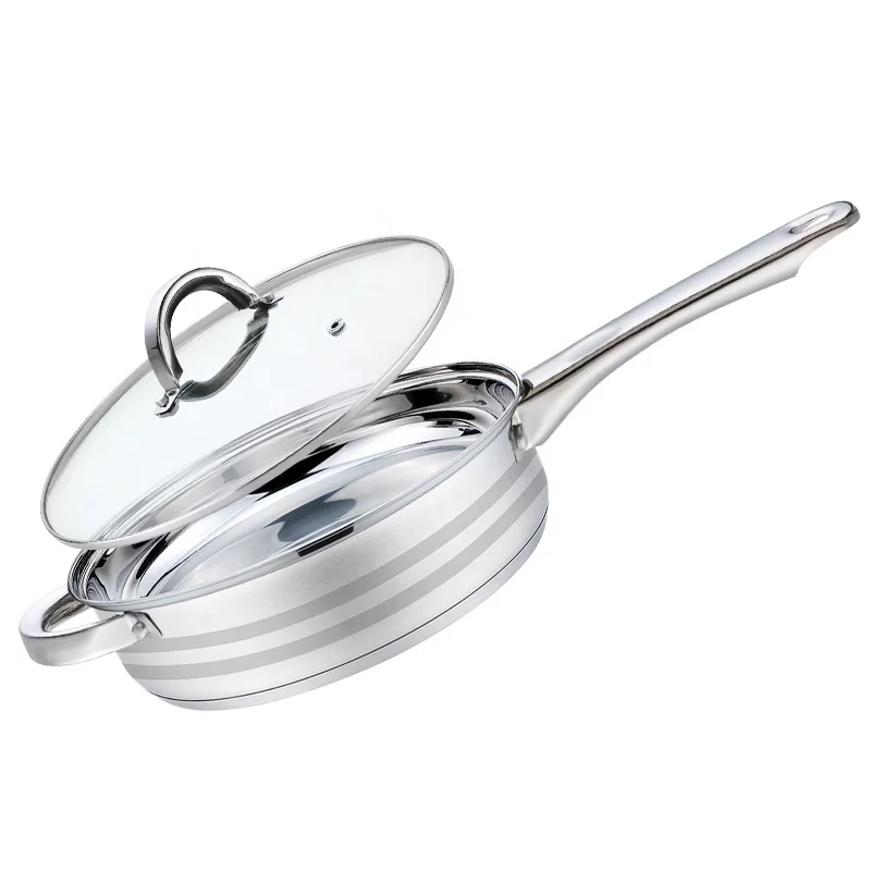 Realwin Factory Quality Cooking Pots and Pans Set 12Pcs Stainless Steel Cooking Pot Set Cookware Sets With Glass Lid