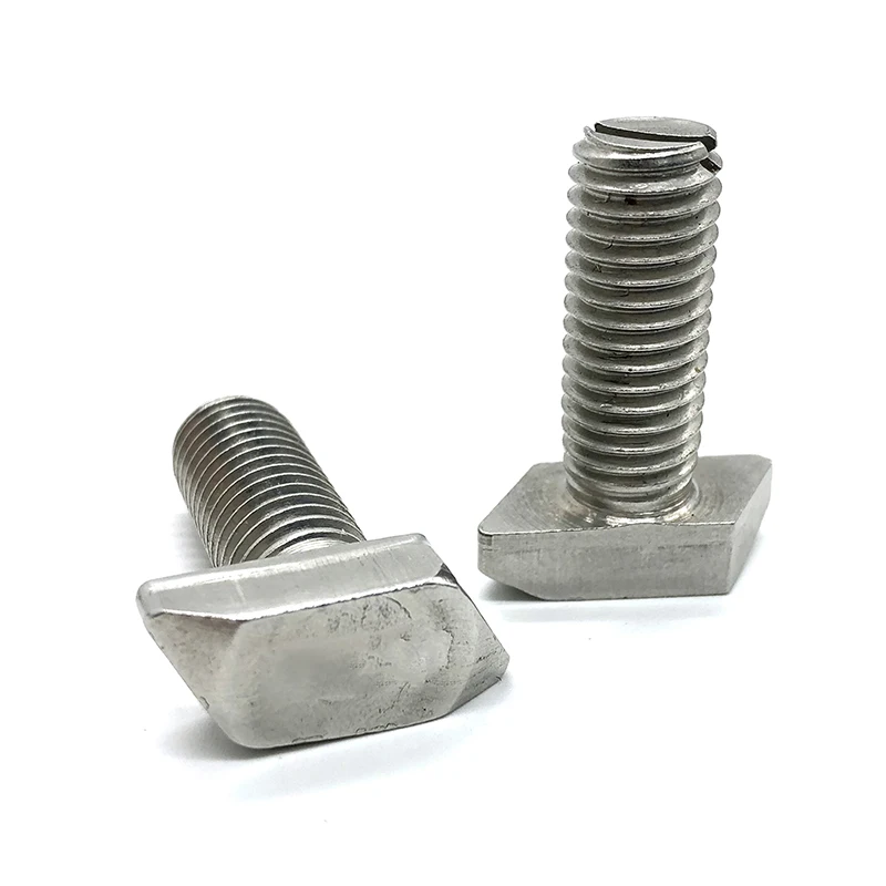 Customized Hammer Bolt 304 316 Stainless Steel M6 M8 M10 T Head Bolt Parallelogram T Shaped Bolts Supplier