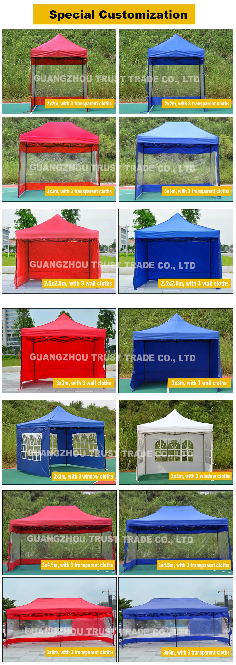 Portable car parking outdoor 3x3 event wedding party tent folding tent