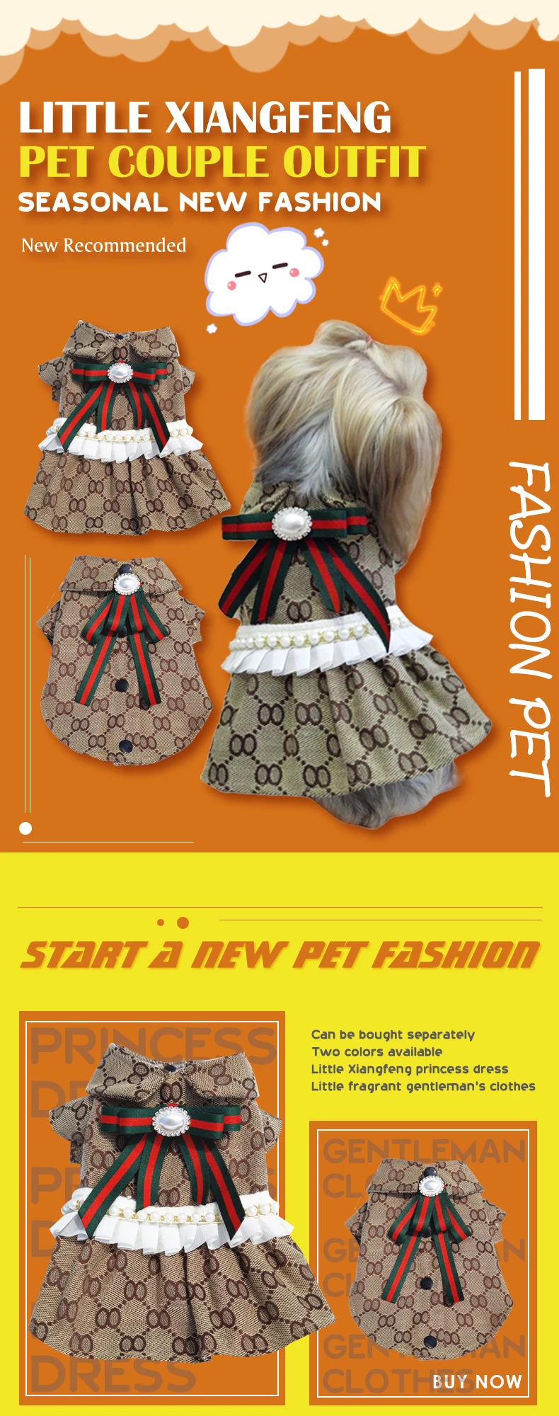 High End Adorable Christmas Pet Winter Clothes Warm Luxury Pet Dog Dress Classic Design Pet