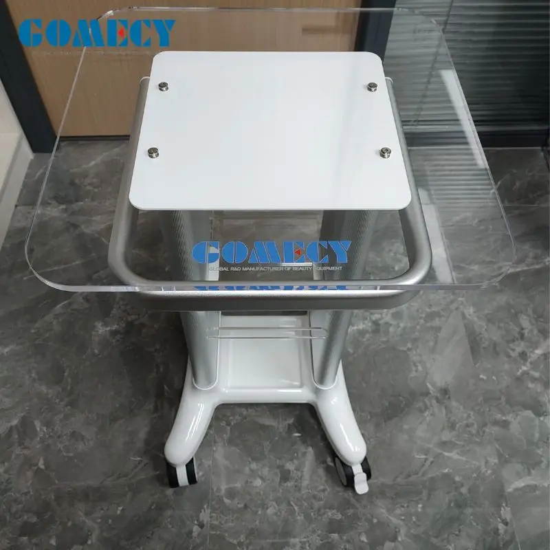 Mobile Adjustable Hospital Medical Trolley Cart with 2 Monitor Mounts Office School Laboratory Clinic Workstation