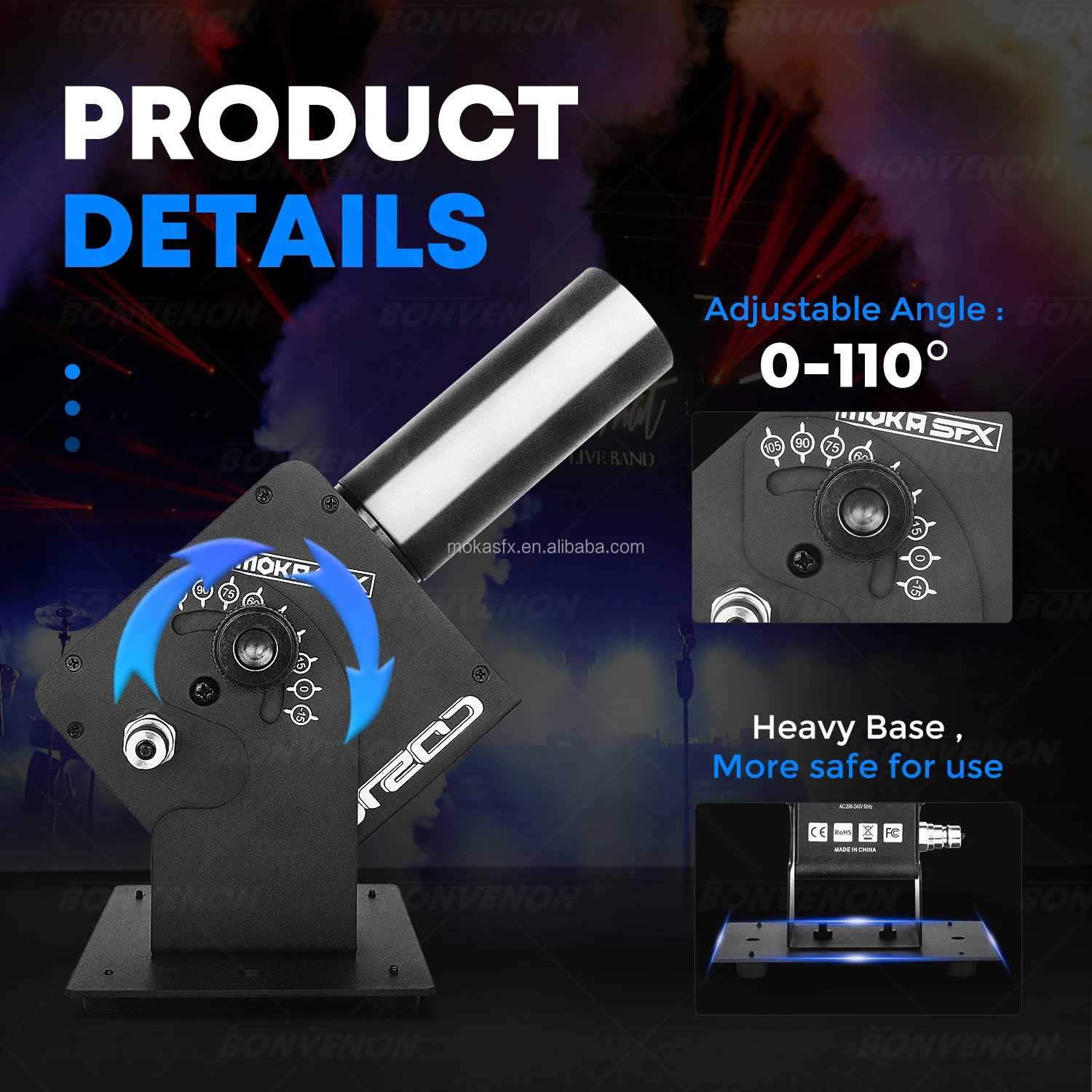 MOKA SFX H-C07 CO2 Cannon - Adjustable 8-10M Jet Machine