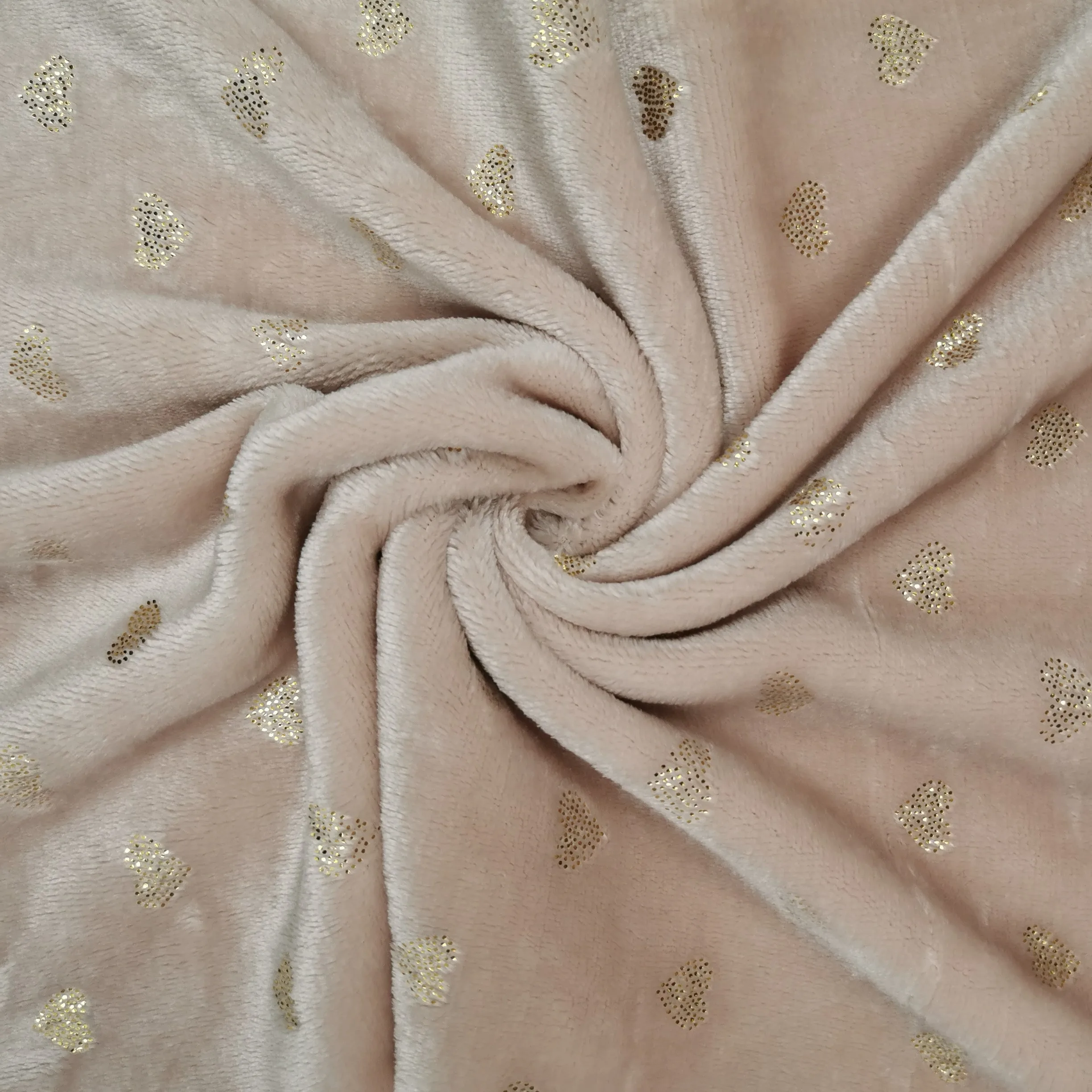 Высококачественная фланелевая Коралловая флисовая ткань с тиснением из 100% полиэстерной фольги для одеял, домашний текстиль на заказ