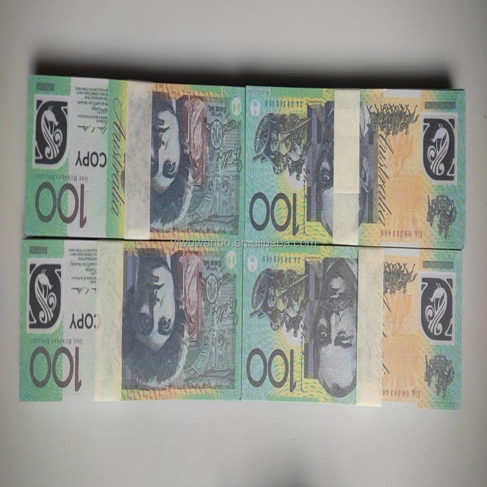 Australian 100 AUD Banknotes Fast Delivery for Halloween and Easter Festivals Packaged in Bags Made of Paper
