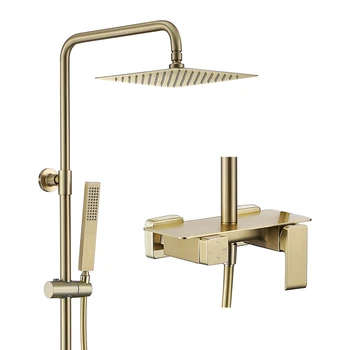 brass bathroom shower set shower set bathroom Hot and cold water mixer control ceramic valve core shower set