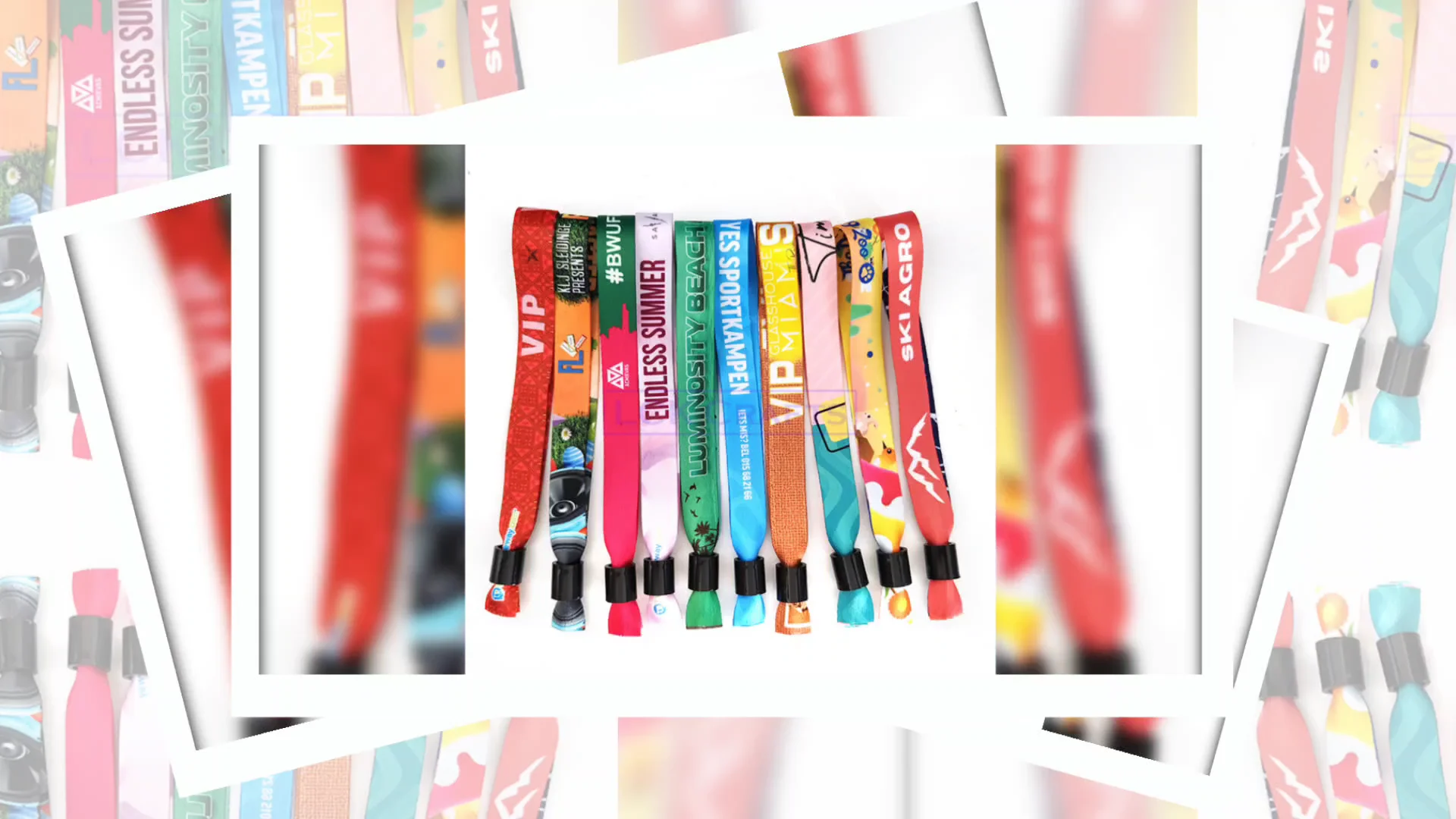 2024 Cheap Custom Security Fabric Wristbands Plastic Fastener One